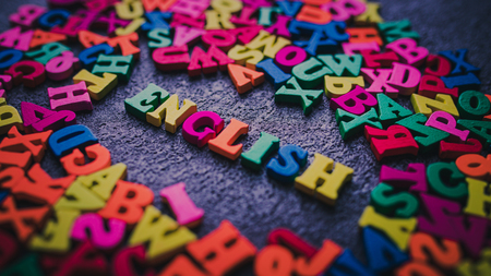 Wooden small alphabetの写真素材