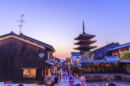 Kyoto,Japan - 13 March 2018 :Yasaka Pagoda at higashiyama district in Kyoto, Japanのeditorial素材