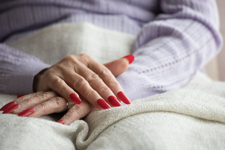 Senior women's handsの写真素材