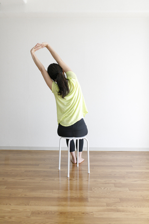 woman and flexible gymnasticsの写真素材