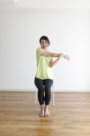 woman and flexible gymnasticsの写真素材