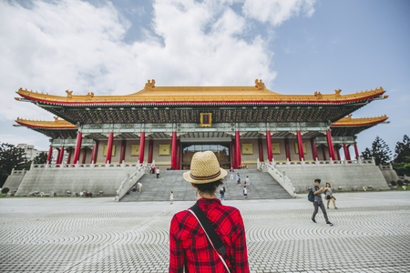 taipei,taiwan - May 10,2018 : The National Chiang Kai-shek Memorial Hall is a national monument landmark.It is located in Zhongzheng District, Taipei, Taiwan.のeditorial素材