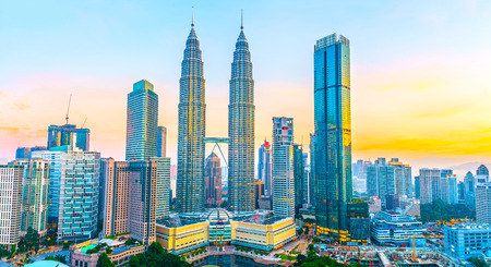 Kuala Lumpur city skyline, Kuala Lumpur Malaysiaのeditorial素材