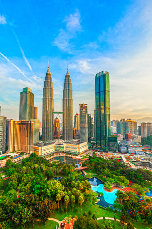 Kuala Lumpur city skyline, Kuala Lumpur Malaysiaのeditorial素材