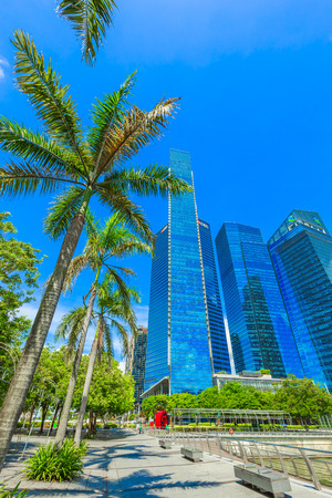 Singapore city skyline of business district downtownのeditorial素材
