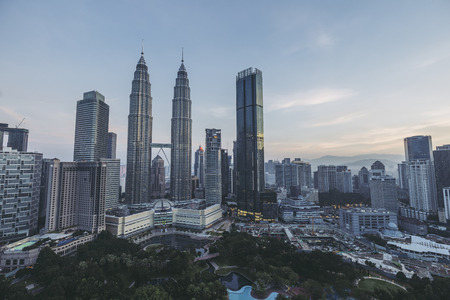 Kuala Lumpur city skyline, Kuala Lumpur Malaysiaのeditorial素材