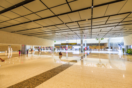 Changi, Singapore - May 15,2018: Changi Airport in Singapore.It is the primary civilian airport for Singapore, and one of the largest transportation hubs in Southeast Asia.のeditorial素材