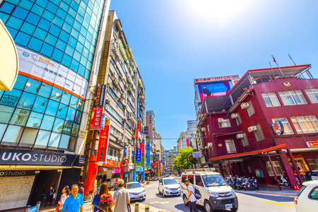 taipei,taiwan - May 10,2018 : Ximending is a neighborhood and shopping district in the Wanhua District of Taipei, Taiwan.のeditorial素材