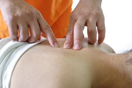 Acupuncture treatment in Asiaの写真素材