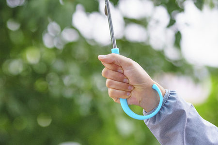 Rain and umbrellasの写真素材