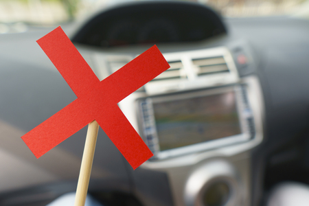 Photo of Cross mark and drivingの写真素材