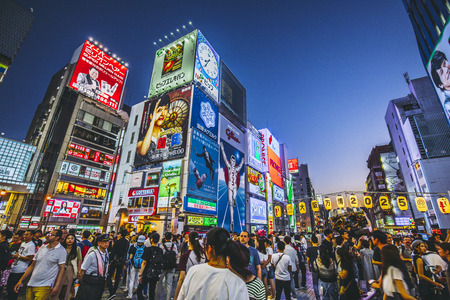 Osaka, Japan -  14 July 2018 - Dotonbori is visited by many tourists from the country abroad.のeditorial素材