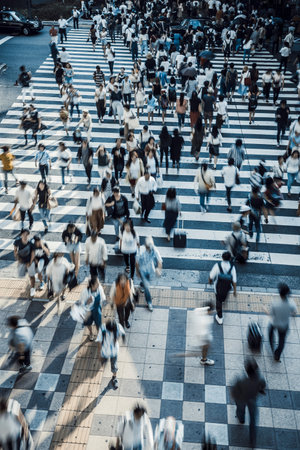 Osaka crosswalk people