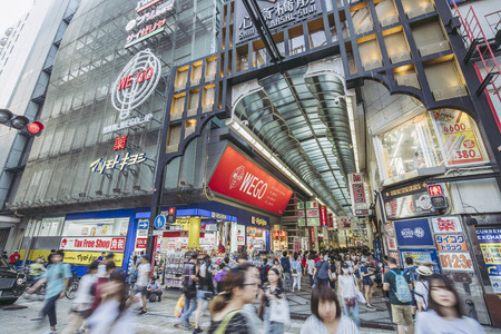 Osaka, Japan -  14 July 2018 - Dotonbori is visited by many tourists from the country abroad.のeditorial素材