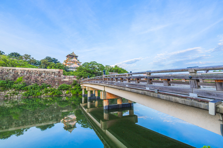 Osaka,Japan - July 13, 2018: Osaka Castle in Osaka, Japan. The castle is one of Japan's most famous landmarks.のeditorial素材
