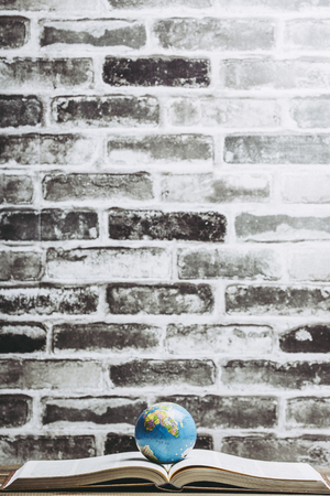 Books and the globeの写真素材