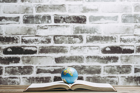 Books and the globeの写真素材