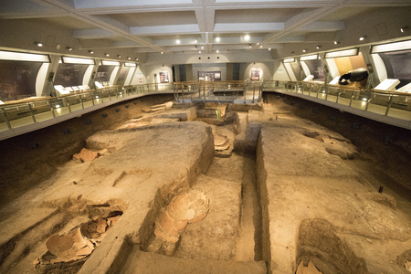 Saga,Japan - July 20,2018 - Yoshinogari Historical Park is an outstanding archaeological site in Saga Prefecture,Japan. The sprawling park covers a large settlement from the Yayoi Period.のeditorial素材