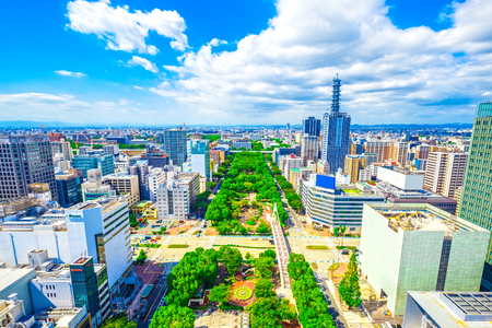 Urban landscape of Nagoya in Japanのeditorial素材