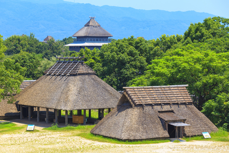Saga,Japan - July 20,2018 - Yoshinogari Historical Park is an outstanding archaeological site in Saga Prefecture,Japan. The sprawling park covers a large settlement from the Yayoi Period.のeditorial素材