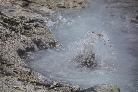 Unzen jigoku in Unzen, Nagasaki, Japan.の写真素材
