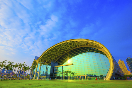 kaohsiung,taiwan - May 11,2018 : Kaohsiung Exhibition Center in Qianzhen District, Kaohsiung, Taiwan.のeditorial素材