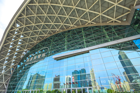 kaohsiung,taiwan - May 11,2018 : Kaohsiung Exhibition Center in Qianzhen District, Kaohsiung, Taiwan.のeditorial素材