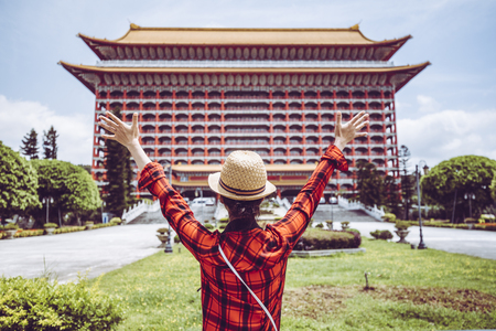 taipei,taiwan - May 10,2018 : The Grand Hotel is a landmark located at Yuanshan in Zhongshan District, Taipei, Taiwan. The hotel was established in 1952.のeditorial素材