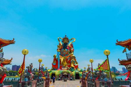 kaohsiung,taiwan - May 11,2018 : Lotus Pond Lianchihtan is a artificial lake and popular tourist destination on the east side of Zuoying District in Kaohsiung City in southern Taiwan.のeditorial素材