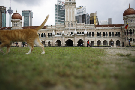 Kuala Lumpur,Malaysia - May 13,2018 - Merdeka Square is a square located in Kuala Lumpur, Malaysia. It is situated in front of the Sultan Abdul Samad Building.のeditorial素材