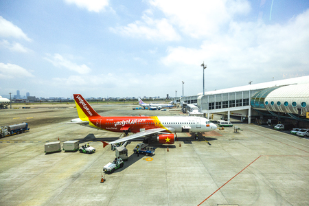 Kaohsiung,taiwan - May 12,2018 : Kaohsiung International Airport is a medium-sized commercial airport in Kaohsiung City, Taiwan. Kaohsiung International is the second busiest Taiwanese airport.のeditorial素材