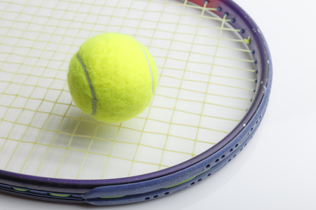 Tennis ball and racketの写真素材