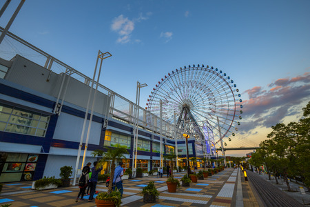 Osaka,Japan - October 1,2018 -  Tempozan Harbor Village at Osaka Japan is an entertainment and shopping complex centered on Kaiyukan, one of the world's largest aquariums.のeditorial素材