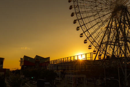 Osaka,Japan - October 1,2018 -  Tempozan Harbor Village at Osaka Japan is an entertainment and shopping complex centered on Kaiyukan, one of the world's largest aquariums.のeditorial素材
