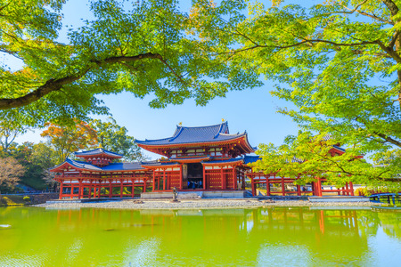 Kyoto,Japan - November 8, 2018: Phoenix Hall Byodoin Temple in Uji Kyoto city Japan.This temple was originally built in 998.のeditorial素材