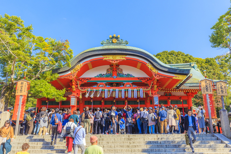 Kyoto, Japan - November 8, 2018: Fushimi Inari Taisha Shrine located in Southern Kyoto, Japan.のeditorial素材