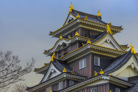 Okayama castle in Okayama city, Japanのeditorial素材