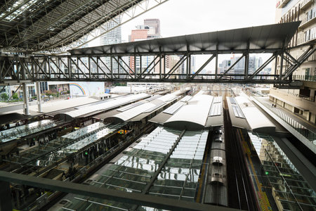 Osaka,Japan - December 15 2018:Osaka Station is a major railway station in Osaka's Umeda district...