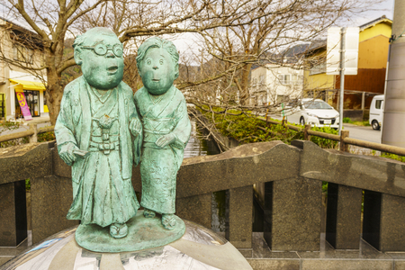 Tottori, Japan - December 18, 2018: Mizuki Shigeru Road at Sakaiminato, Tottori, Japan.Shigeru Mizuki is a Japanese manga anime writer, most known for Gegege no Kitaro.のeditorial素材