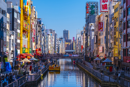 Osaka, Japan -  25 December 2018 - Dotonbori is visited by many tourists from the country abroad.のeditorial素材