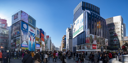 Osaka, Japan -  25 December 2018 - Dotonbori is visited by many tourists from the country abroad.のeditorial素材