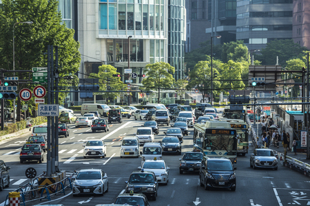 Osaka, Japan -  14 July 2018 - Cityscape of Umeda area,ââOsaka prefecture in Japan.のeditorial素材