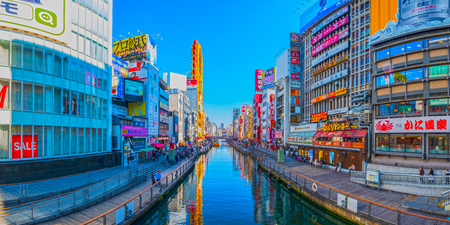 Osaka, Japan -  25 December 2018 - Dotonbori is visited by many tourists from the country abroad.のeditorial素材