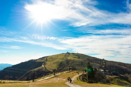 shiga,Japan - November 13,2017 : Biwa Lake Valley at Shiga Japan. Lake Biwa located at the centre of Shiga Prefecture, is the biggest lake in Japan.のeditorial素材