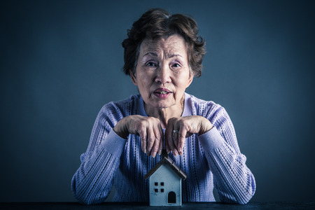 Home and senior womenの写真素材