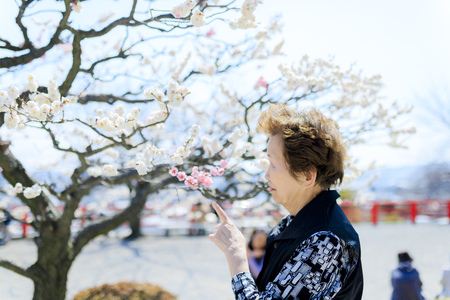 Smile with Asian seniorの写真素材