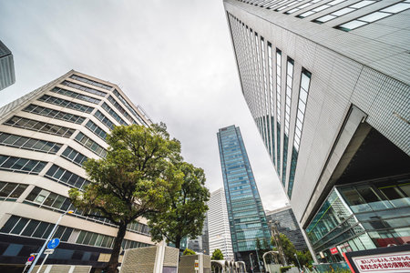 Osaka, Japan -  21 March 2018 - Cityscape of Umeda area,ââOsaka prefecture in Japan.のeditorial素材