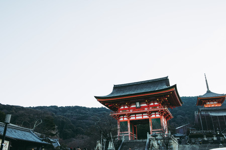 Kyoto, Japan - December 21 2017: Kiyomizu Temple was built in 798 years.One of the most celebrated temples of Japan.Kiyomizu means Pure Water.のeditorial素材