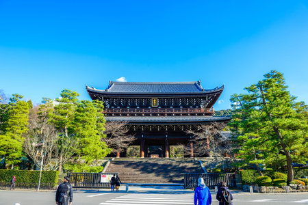 Kyoto, Japan - December 18 2017: Chion-in in Higashiyama-ku, Kyoto, Japan is the headquarters of the...