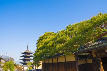Kyoto,Japan - 21 April 2018 :Yasaka Pagoda at higashiyama district in Kyoto, Japanのeditorial素材